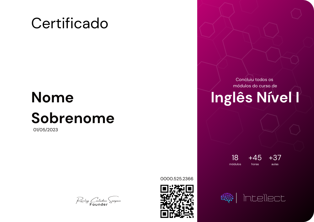 certificado-curso-de-inglês-intellect